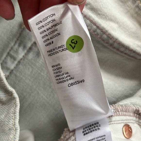 We the Free Frank Dad Jeans 28 Free People Straight Denim Icy Blue wide leg - Picture 4 of 6